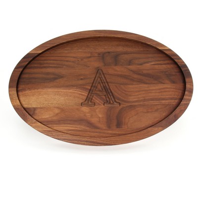 Grandbois Large Oval Walnut Trencher Cutting Board