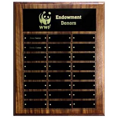 Walnut Eco-Plaque w/24 Perpetual Plaques