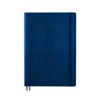 B5 Softcover Composition Notebook - Navy Blue, Dotted Pages