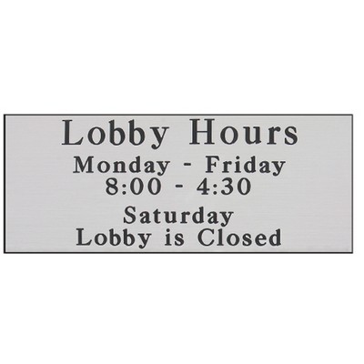 Engraved Extended Wall Holder Replacement Signs - Horizontal 10" x 3"