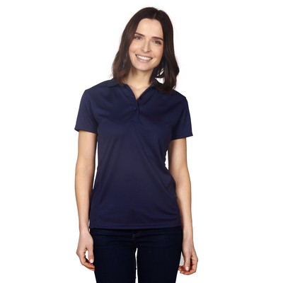 Ladies Flat Knit Collar Performance Pique Polo Shirt (Union Made)