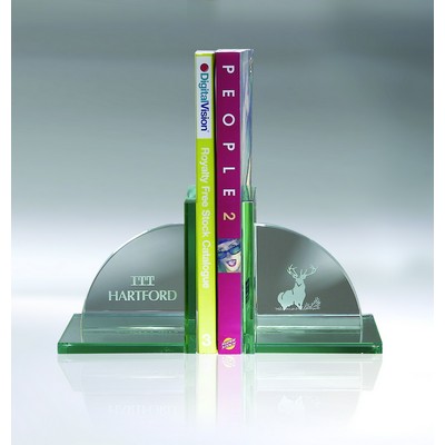 Jade Glass Bookends