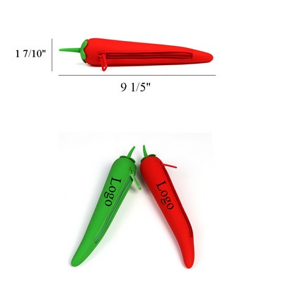 Chili Shape Silicone Pen Bag