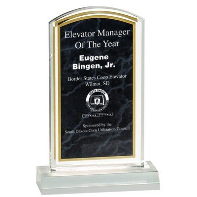 Black Marbleized Acrylic Award with 5" Base (4" x 7")