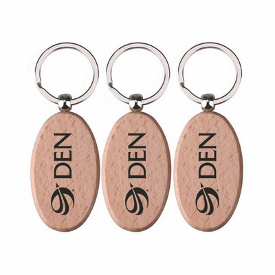 Oval Wooden Key Holder