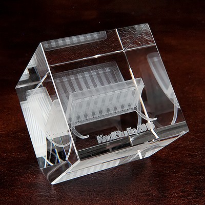 Edge Cut Crystal Cube Awards (1 5/8"x1 5/8"x1 5/8")