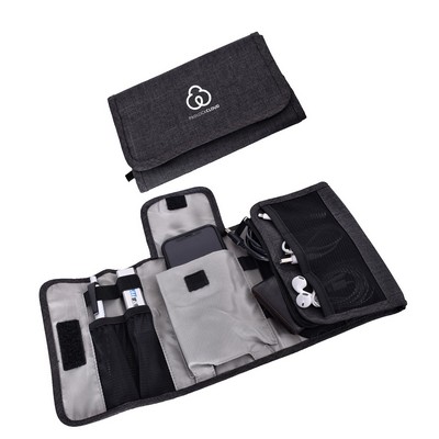 Folding Electronics Organizer Carrying Case