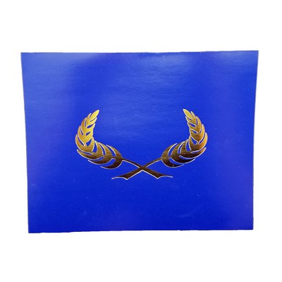 Die Cut Cadillac Presentation Folder Blue / Gold Imprint