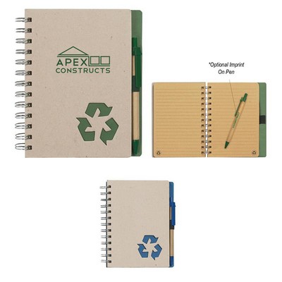 Eco-Inspired 5" X 7" Spiral Notebook & Pen