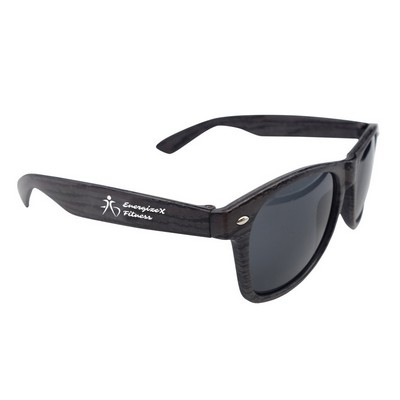 Charcoal Wood Tone Miami Sunglasses