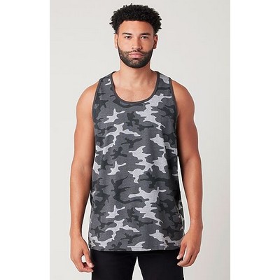 Men's Premium Contrast Trim Camo Tank Top