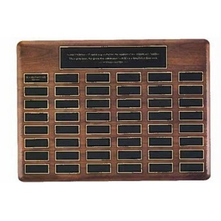 Airflyte® Series American Walnut Perpetual Plaque w/60 Brass Plates (22"x 30")