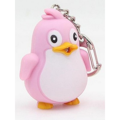 Little Penguin LED Sound Keychain