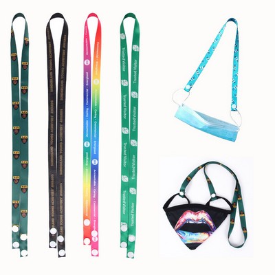 Polyester Sublimation Mask Lanyards