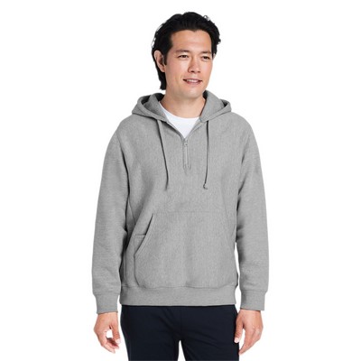 Team 365 Unisex Zone HydroSport™ Heavyweight Quarter-Zip Hooded Sweatshirt