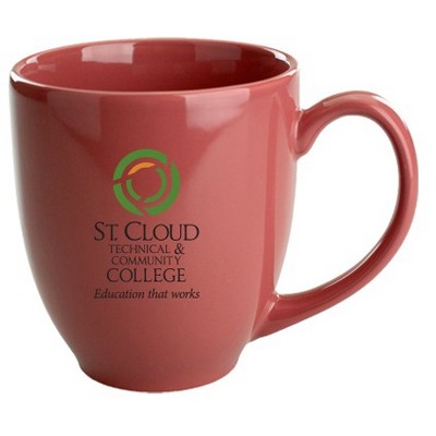 15 Oz. Coral Pink Bistro Style Coffee Mug