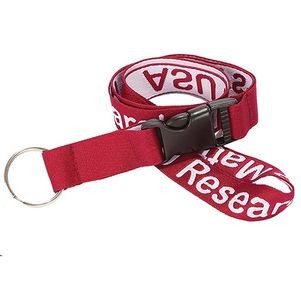 Custom 5/8" Detachable Woven Lanyards w/ Buckle Release