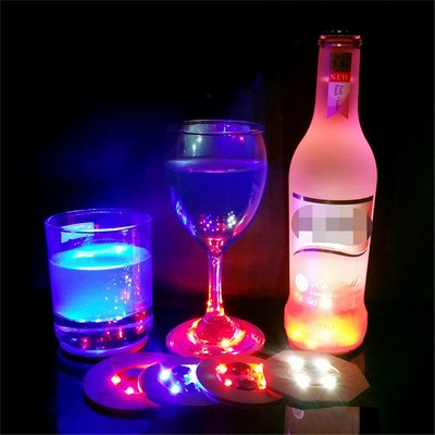 Led Light Up Cup Sticker Bottle Coaster