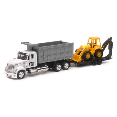 1:43 Scale International Lonestar Dump Truck W/ Wheel Loader (u)