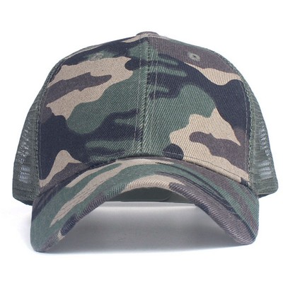 6 Panel Camouflage Mesh Cap