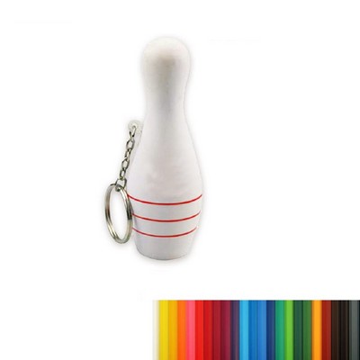 Bowling Pin Stress Reliever w/Key Chain