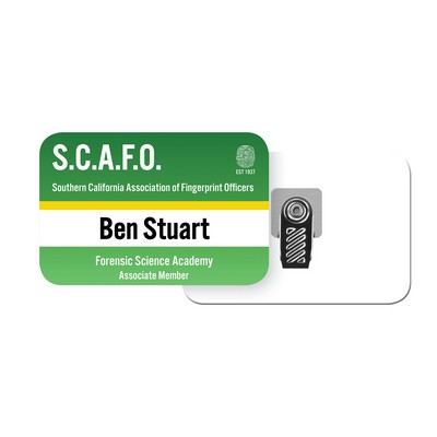 1.5" x 3" Plastic Name Badge