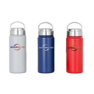 Insulated Stainless Bottle W/ Carrying Strap 14oz.