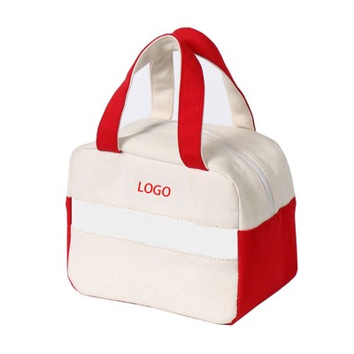 8 Oz. Canvas Insulated Lunch Tote Bag