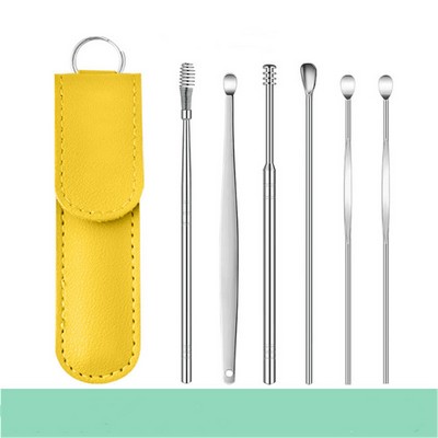 Stainless steel 6 in 1 Ear scoop tool kit