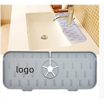 Kitchen Sink Splash Guard Bathroom Silicone Sink Faucet Mat Water Splash Guard Countertop Fast Dry