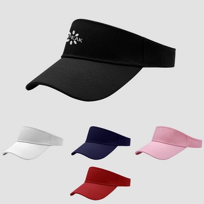 Custom Cotton Twill Sun Visor Cap For Outdoor Sports