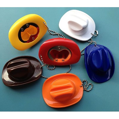 Cowboy Hat Bottle Opener Keychain