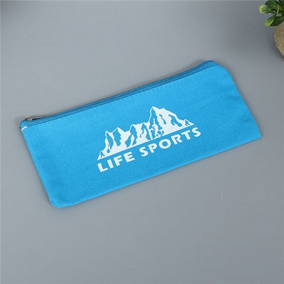 Colored 10 Oz. Canvas Zippered Pouch