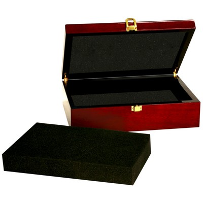 7.75" x 6.25" x 2.4" Rosewood Piano Finish Gift Box