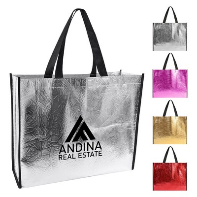 Laminated Metallic Glossy Tote Bag