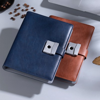 Fingerprint Lock A5 Notebook with 8000 mAh Power Bank