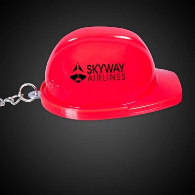 Red Plastic Construction Hat Bottle Opener Key Chain