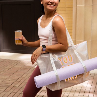 Weekender Yoga Tote - Grid Vinyl