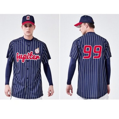 Premium Full Sublimation Full Button Front Baseball Jersey - Nike Butterfly Lattice