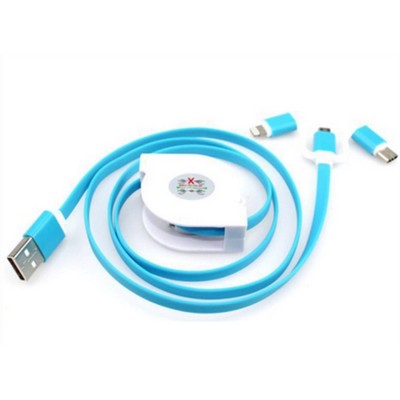 3 in 1 Retractable Charging USB cable