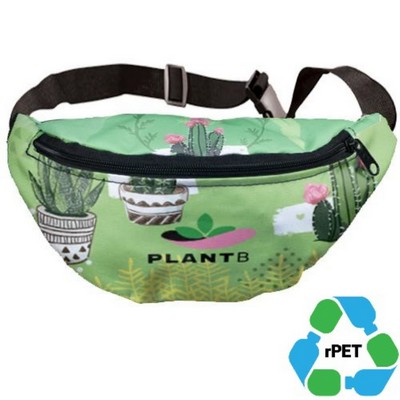 Running Sports Bag rPET Recycled 600D Polyester Sublimation Fanny Pack (13.4"W X 6")