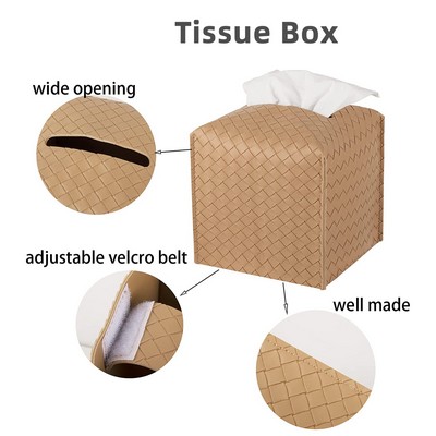 Square Facial Tissue Case Facial Paper Organizer Dispenser