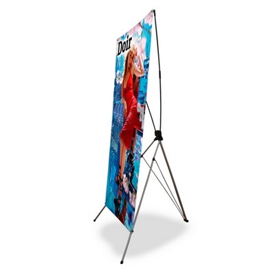 X-PLUS Banner Display (Adjustable X-Stand) 24"x63"