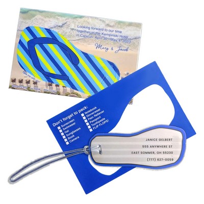 Flip Flop Luggage Tag (6"x4")