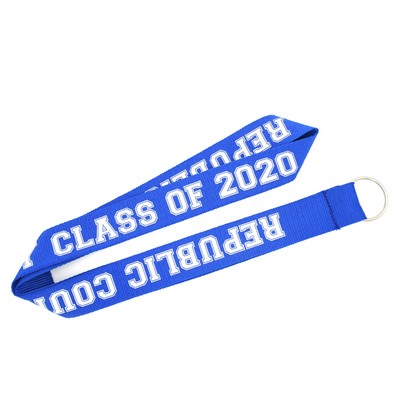 1" Polyester Lanyard With Keyring