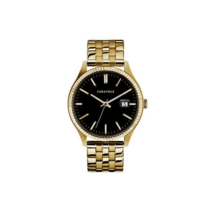 Caravelle Men's Gold Tone Watch w/Date Marker