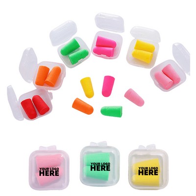 Sponge Earplugs In Storage Case