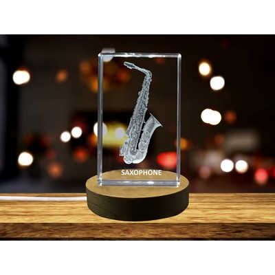 Saxophone 3D Engraved Crystal 3D Engraved Crystal Keepsake/Gift/Decor/Collectible/Souvenir