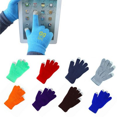 Knitted Warm Touch Screen Gloves