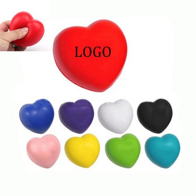 2.76" PU Valentine's Day Heart Shaped Foam Stress Relief Ball